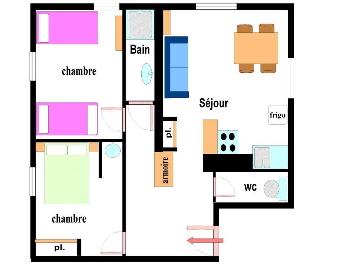 Appartement 5 Personnes Val Cenis, 2 Ch, Draps Fournis - Fr-1-508-253 Ланлебур-Мон-Сени Экстерьер фото